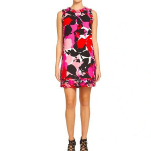 Cece Shift Dress Floral 12 Sleeveless Mod Mini Retro Cocktail Party